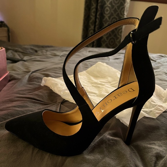 Shoes - Back Suede High Heels size 5! Never used!